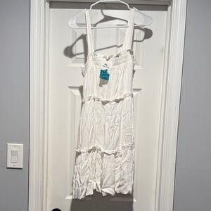 White Beach Coverup with adjustable straps